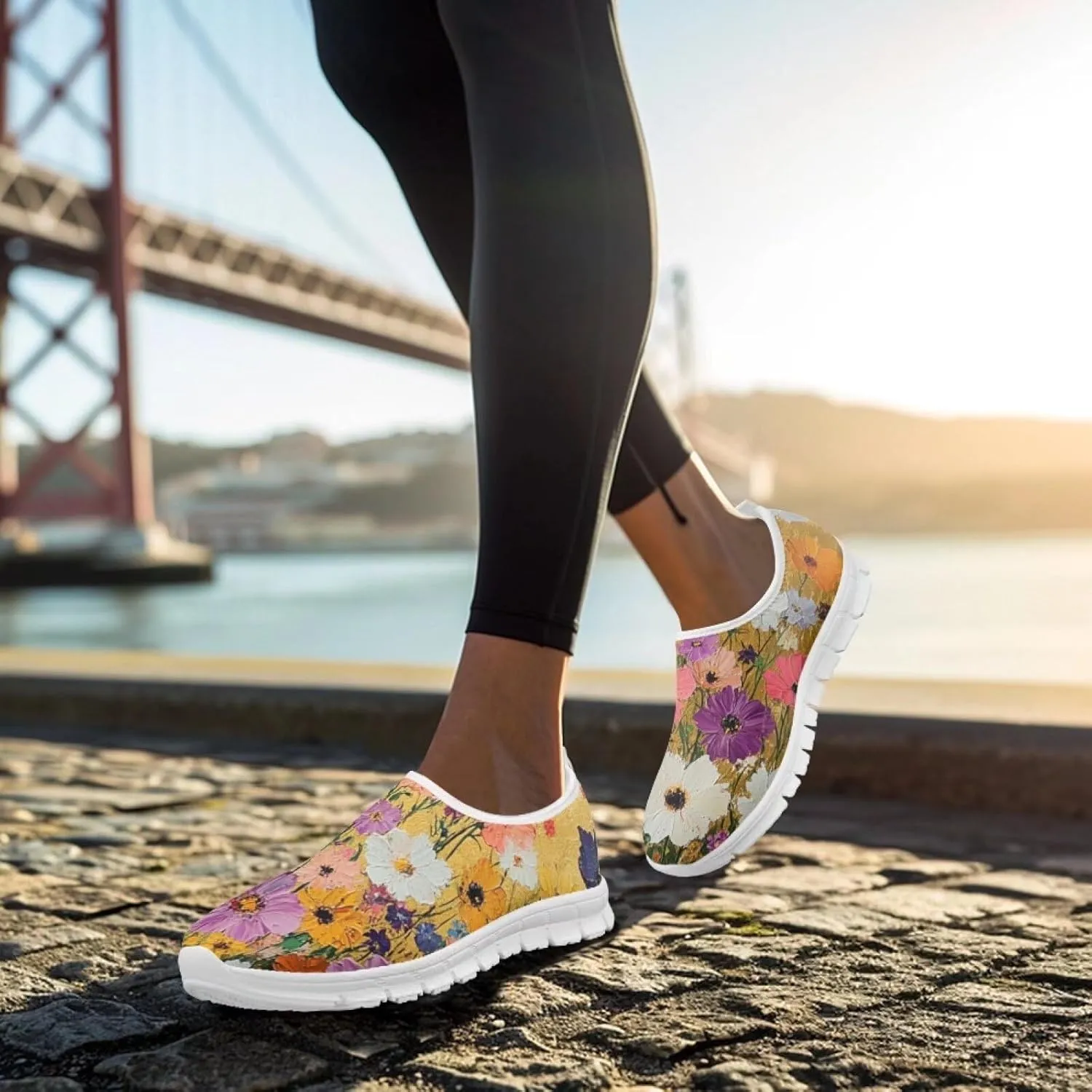 Women Slip On Tennis Shoes Casual Sneakers Womens Non Slip Work Shoes