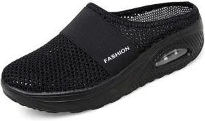 Women's Air Cushion Slip-On Walking Shoes- Orthopedic Diabetic Walking Shoes,Air Cushion Platform Mesh Orthopedic Diabetic Walking Shoes