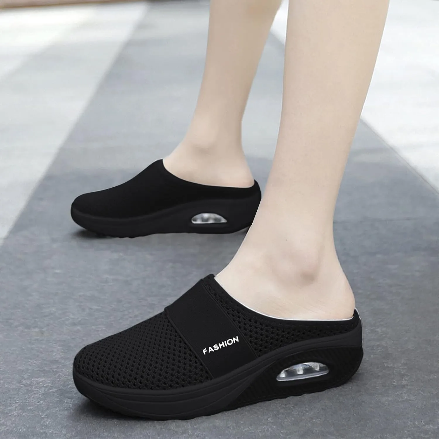 Women's Air Cushion Slip-On Walking Shoes- Orthopedic Diabetic Walking Shoes,Air Cushion Platform Mesh Orthopedic Diabetic Walking Shoes