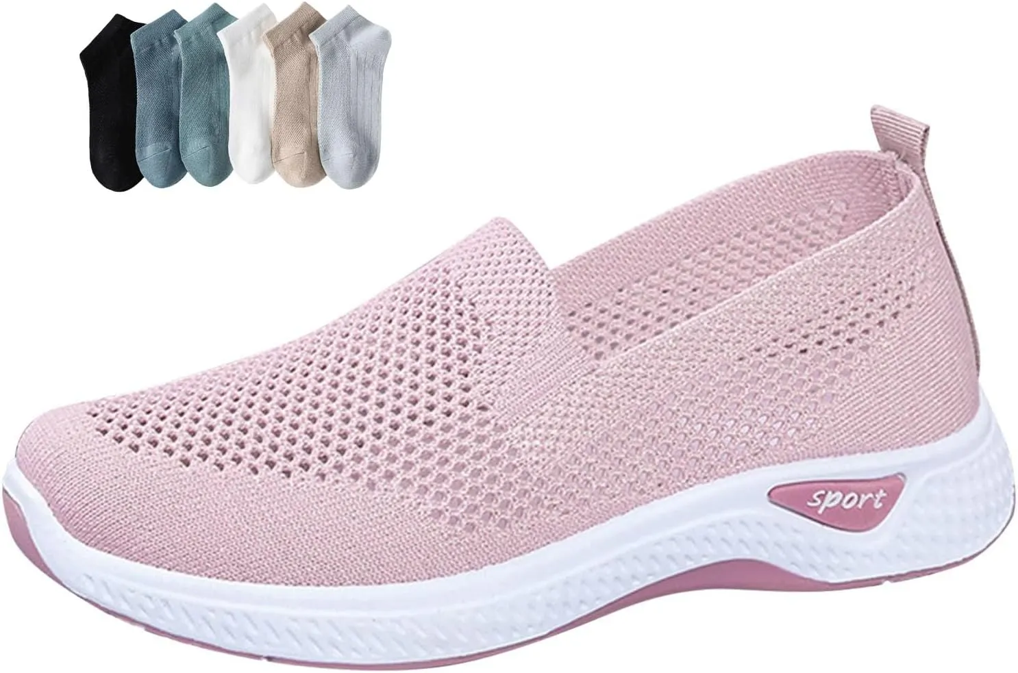 Women's Breathable Mesh Orthopedic Sneakers,Casual Fashion Non-Slip Walking Shoes Comfortable Soft Sole Slip-on Loafers Tennis Shoes