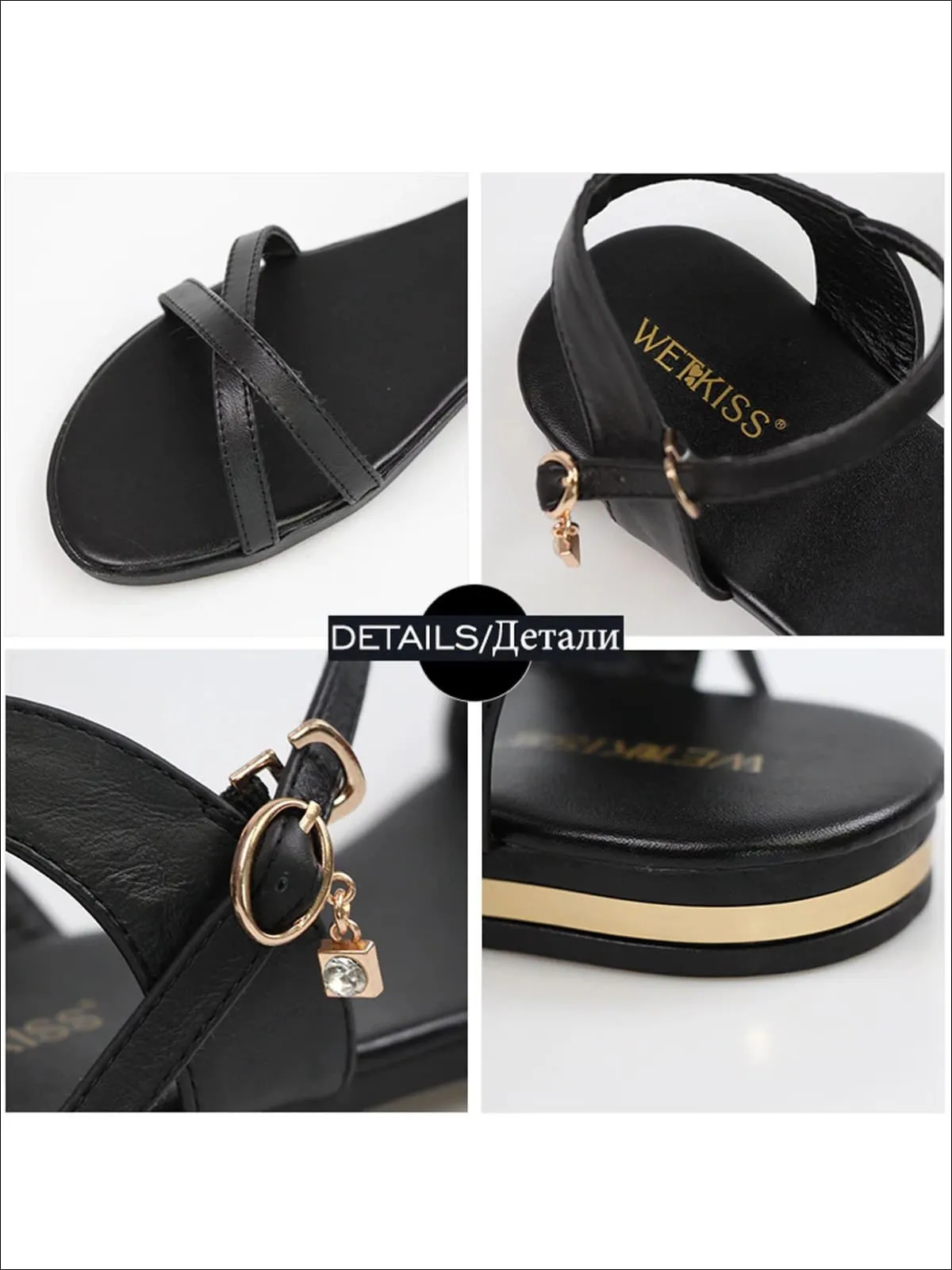 Women's Flat Chic Buckle Strap Sandals By Liv and Mia