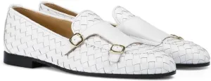Women's Flat Loafers Double Buckle Woven Casual Breathable Summer Flats