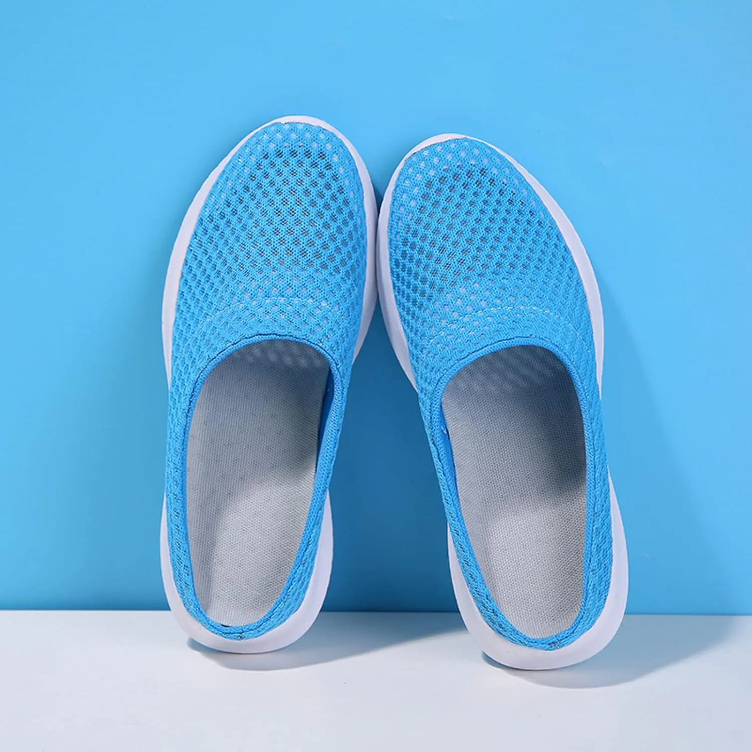 Women's Garden Clogs Shoes Backless Walking Sneakers Mesh Slippers Mules Shoes Casual Slip on Shoes for Women