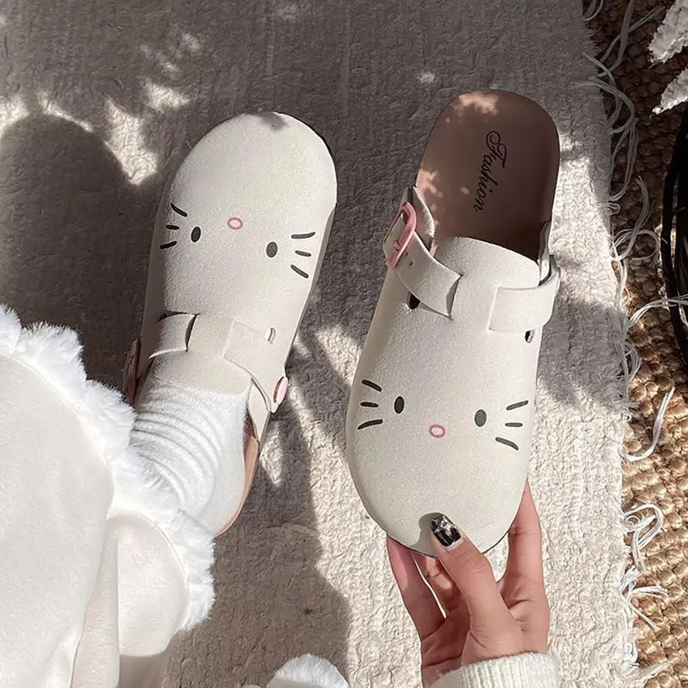 Women's Genuine Suede & Leather Mule Slippers | Slip-On Buckle Clogs with Soft Natural Rubber Cork Footbed Comfort Arch Support Cute Potato Shoes for Women