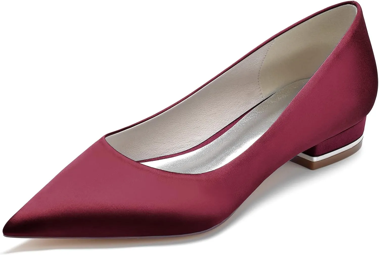 Womens Matte Leather Fashion Wedding Square Toe Slip On Chunky Low Heel Pumps Shoes Solid Comfortable Formal Party Office Shoe