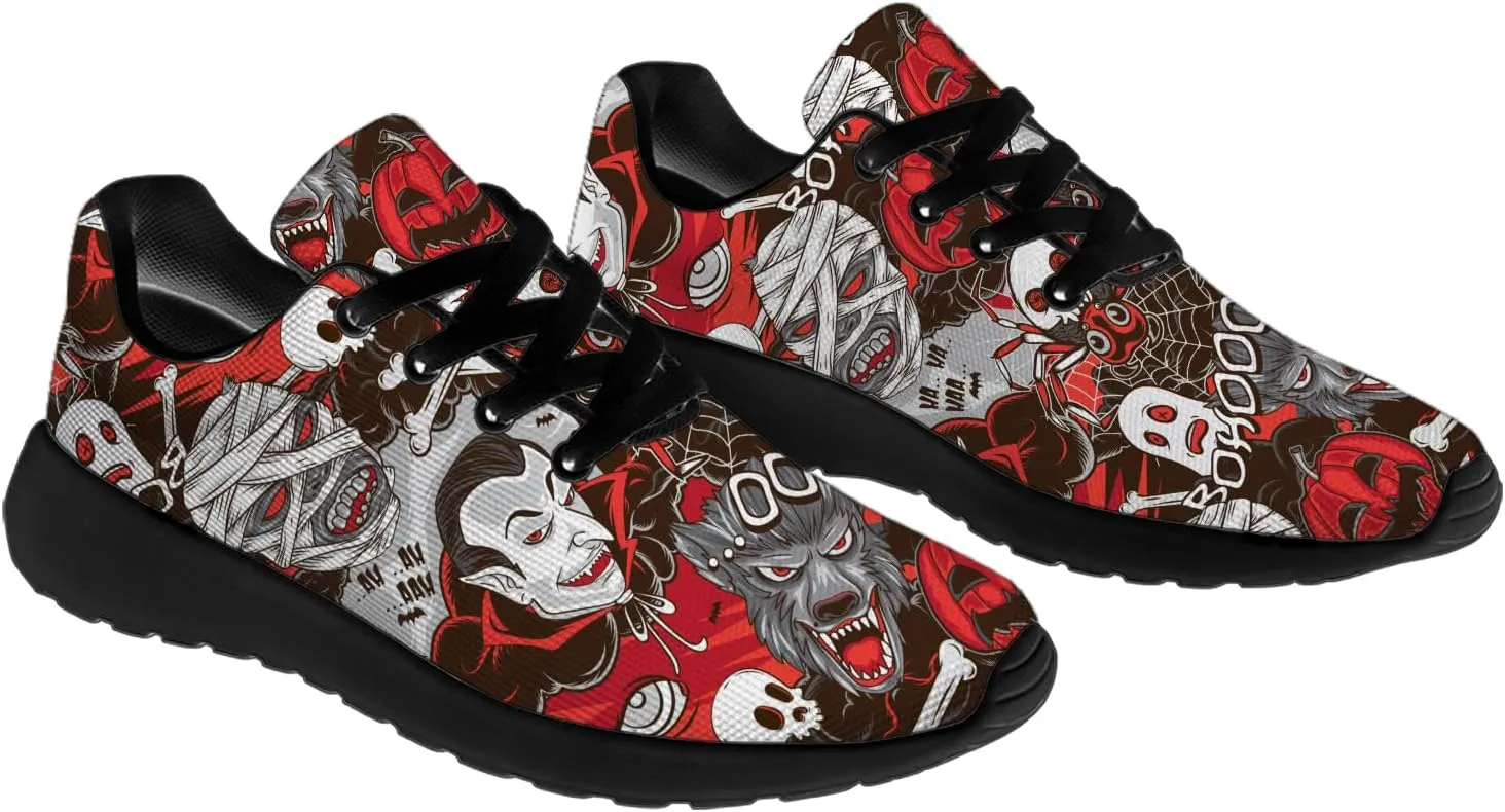 Womens Mens Halloween Shoes Lightweight Comfortable Tennis Running Jogging Shoes Walking Sneakers Gifts for Men Women