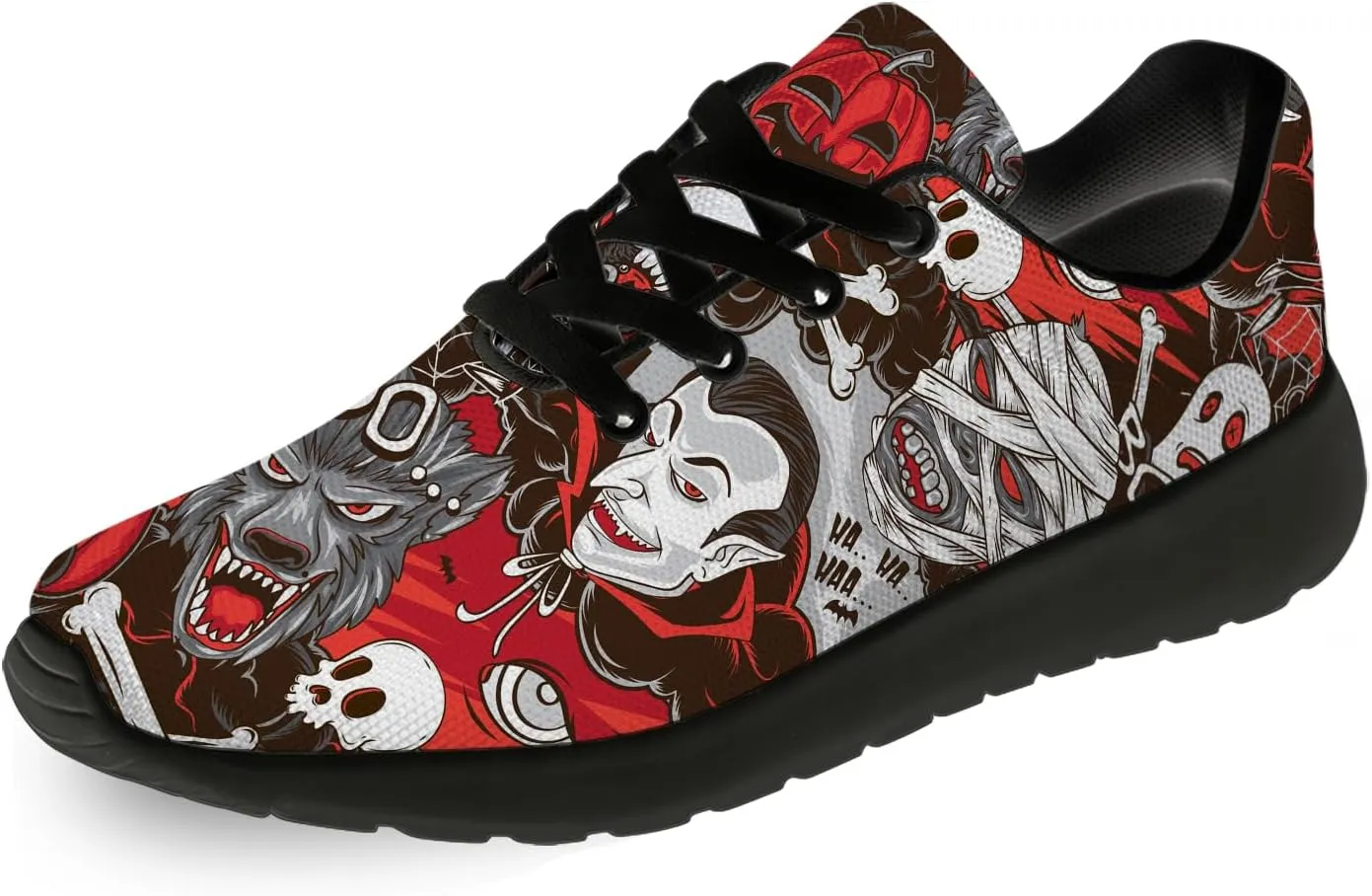 Womens Mens Halloween Shoes Lightweight Comfortable Tennis Running Jogging Shoes Walking Sneakers Gifts for Men Women