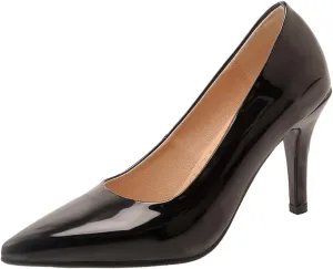 Women's Men's Pointed Toe Mid Heel Plus Size Slip On Wedding Dress Pumps Shoes