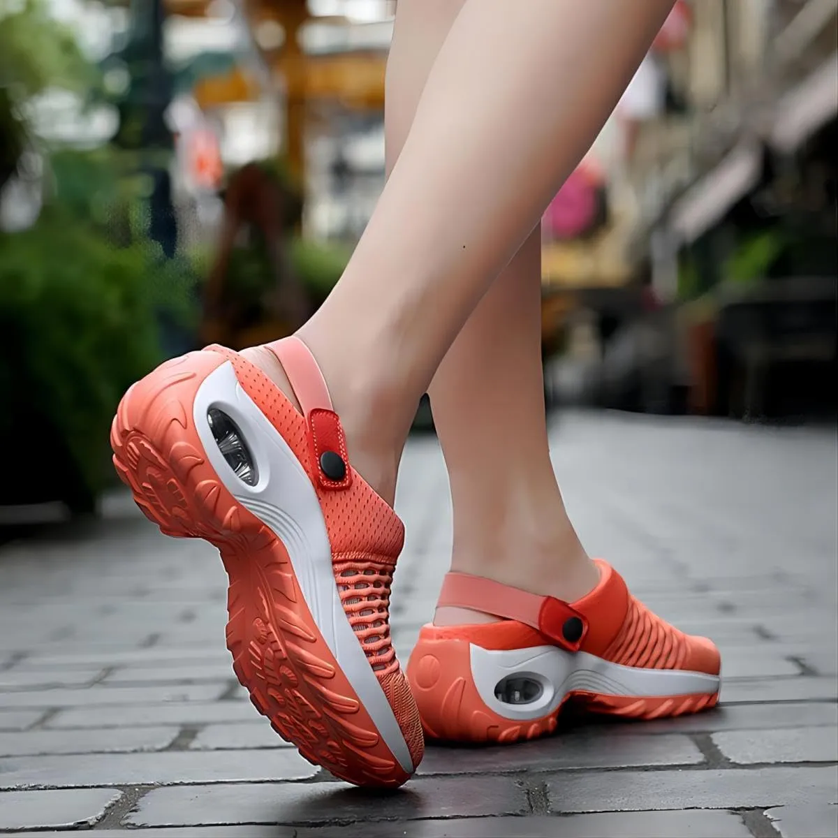 Women's Orthopedic Clogs with Air Cushion Support Mesh Shoes Slip-On Slippers for Women