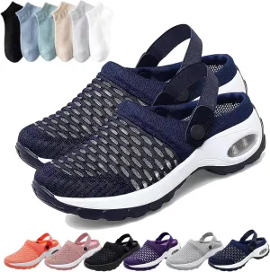 Women's Orthopedic Clogs with Air Cushion Support Mesh Shoes Slip-On Slippers for Women
