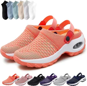 Women's Orthopedic Clogs with Air Cushion Support Mesh Shoes Slip-On Slippers for Women