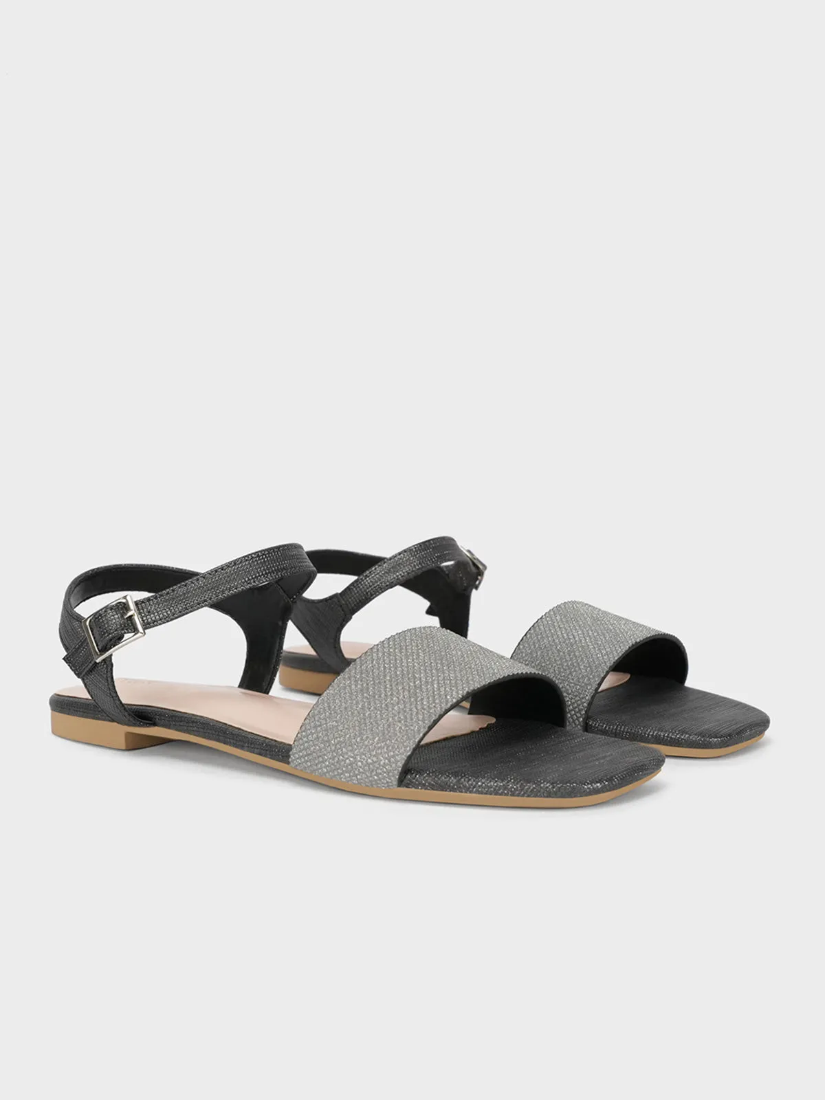 Womens "ORIOLE" Shimmer Flat Sandals