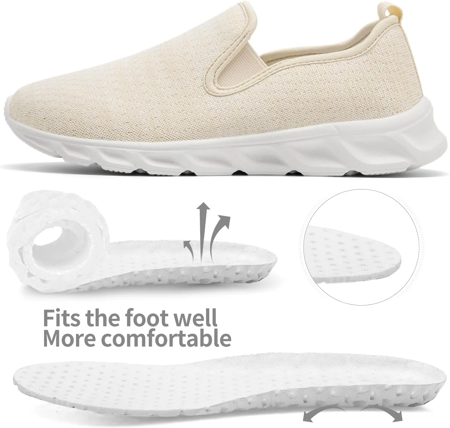 Womens Running Tennis Walking Gym Slip on Shoes Athletic Sneakers Workout Fitness Hiking Shoe