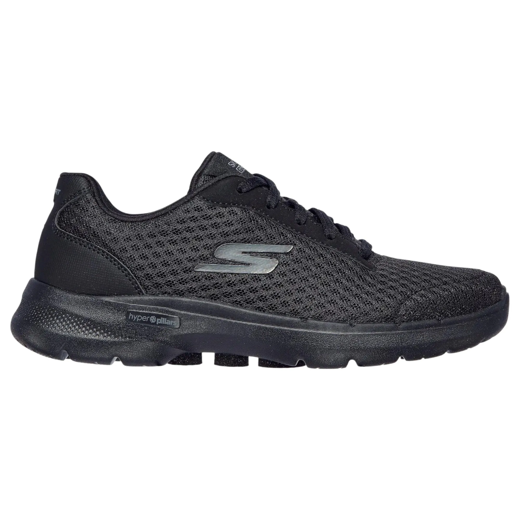 Womens Skechers Go Walk 6 - Iconic Vision Shoes Black/Black