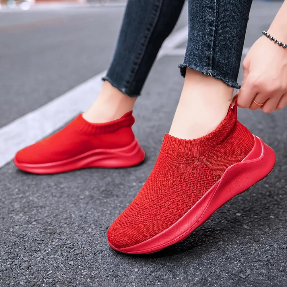 Womens Slip On Running Tennis Walking Shoes Women’s Fashion Sneakers Hiking Work Nurse Gym Casual Athletic Comfortable Shoes for Women Travel Fitness Mesh Lightweight
