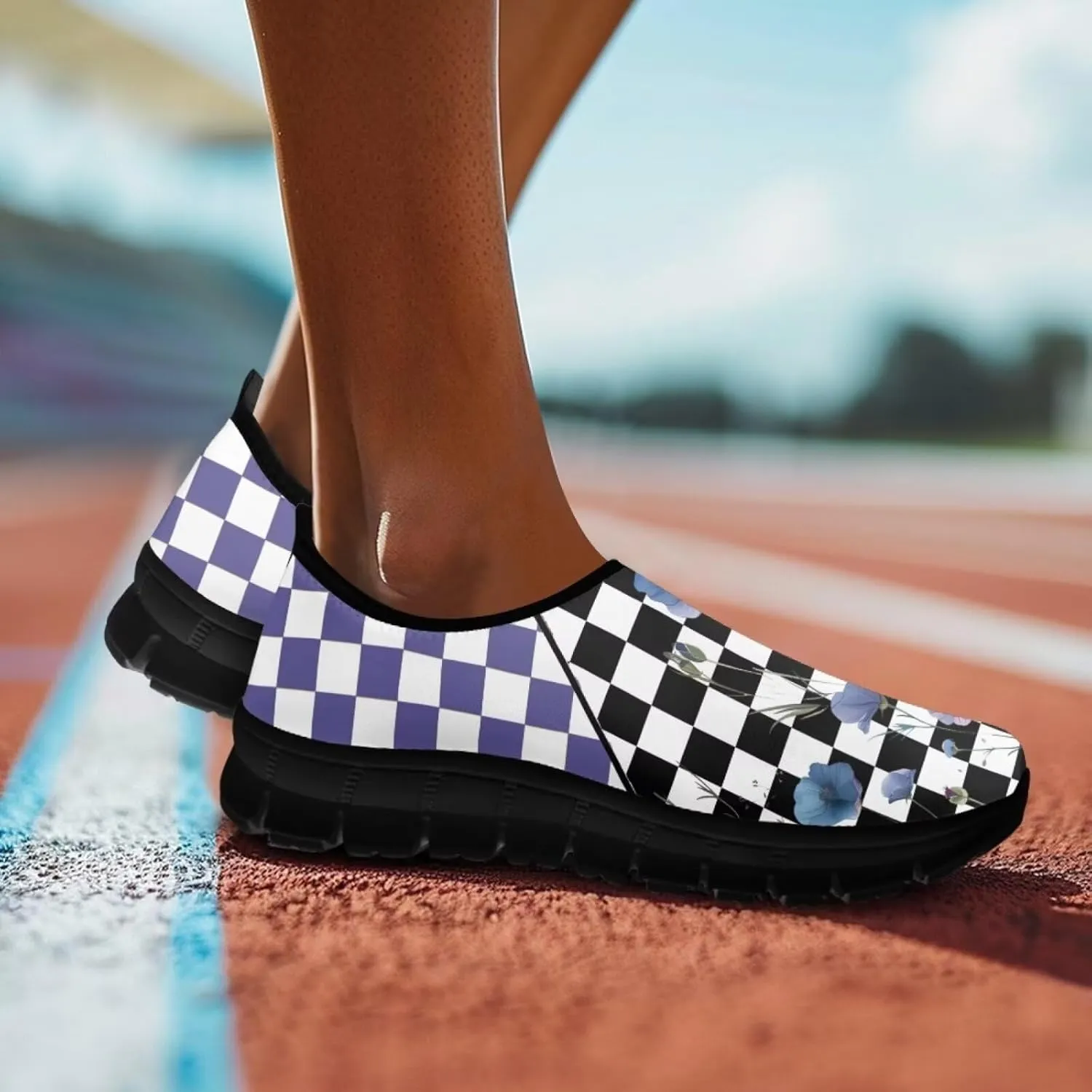 Women's Slip on Shoes Casual Mesh Business Loafers for Work Hands Free Walking Flats Sneakers