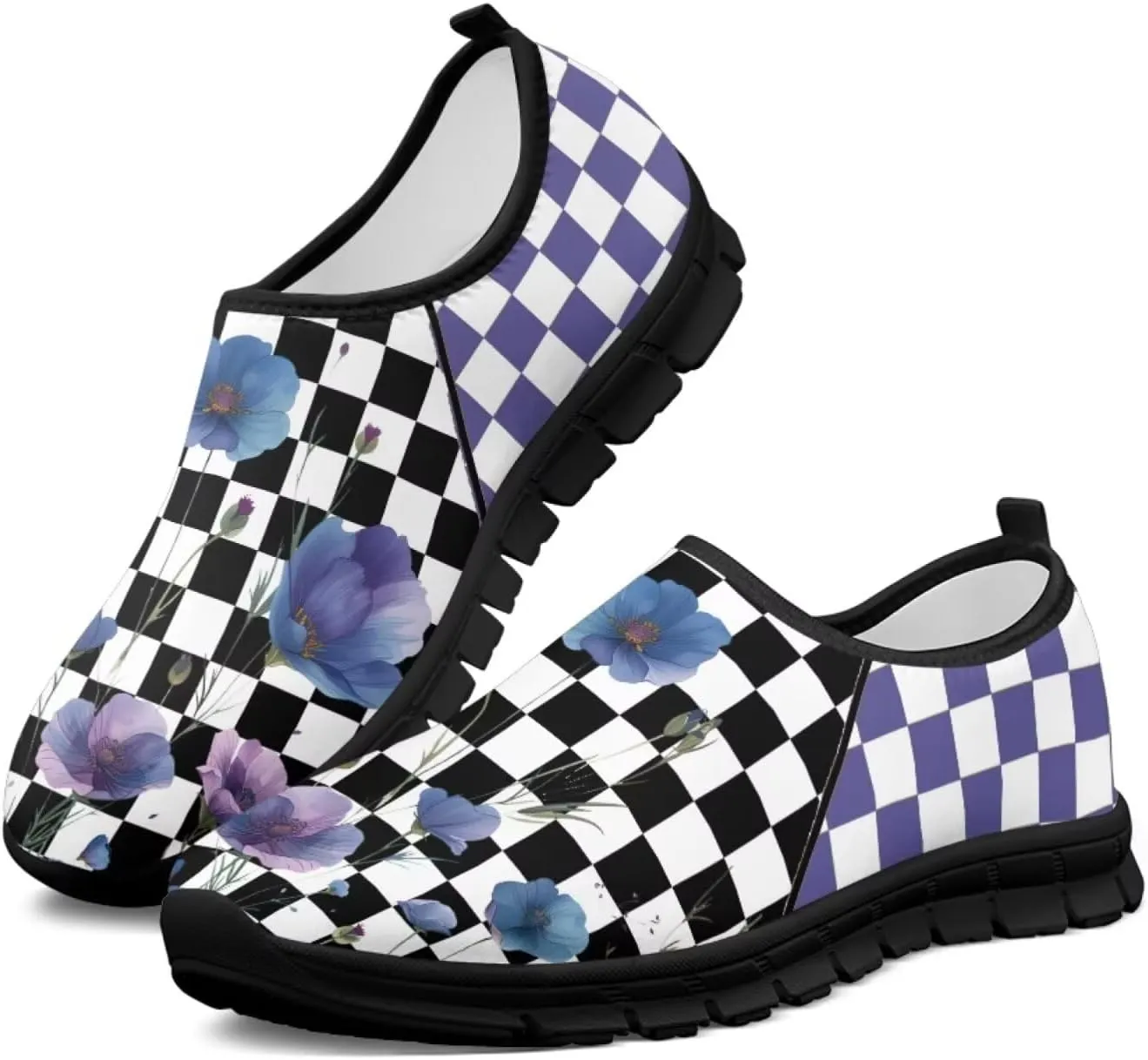 Women's Slip on Shoes Casual Mesh Business Loafers for Work Hands Free Walking Flats Sneakers