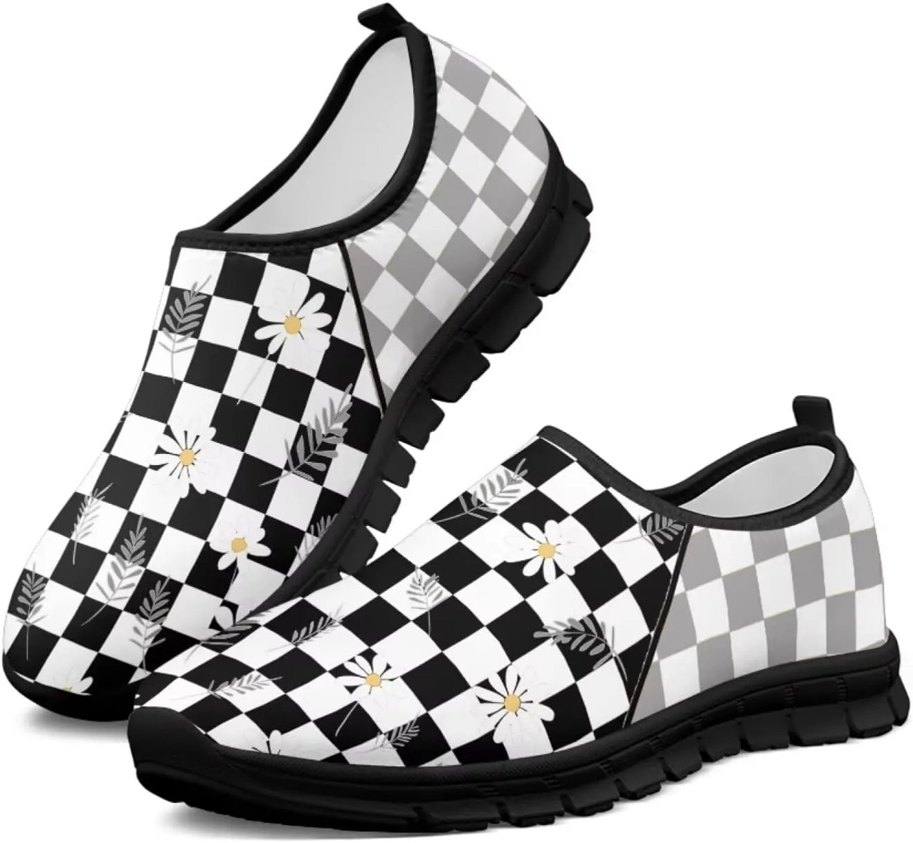 Women's Slip on Shoes Casual Mesh Business Loafers for Work Hands Free Walking Flats Sneakers