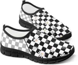 Women's Slip on Shoes Casual Mesh Business Loafers for Work Hands Free Walking Flats Sneakers