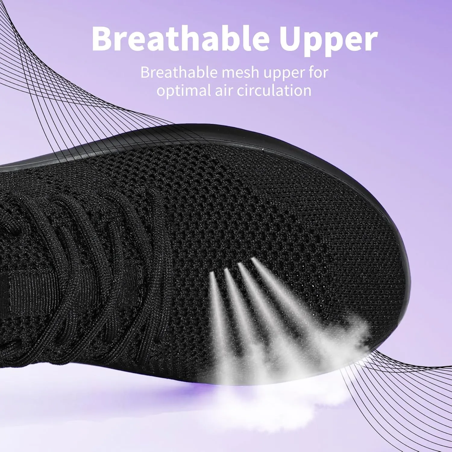 Women's Slip On Walking Shoes Non Slip Running Tennis Shoes Lightweight Breathable Athletic Gym Workout Cross Training Sneakers