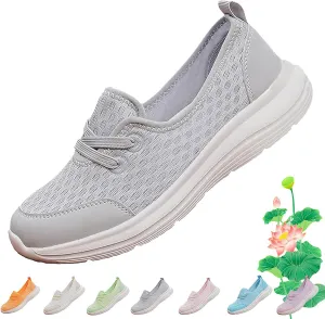 Women's Soft Sole Mesh Comfort Orthopedic Shoes, 2024 New Low-top Women Arch Support Walking Shoes, Casual Slip-on Shoes