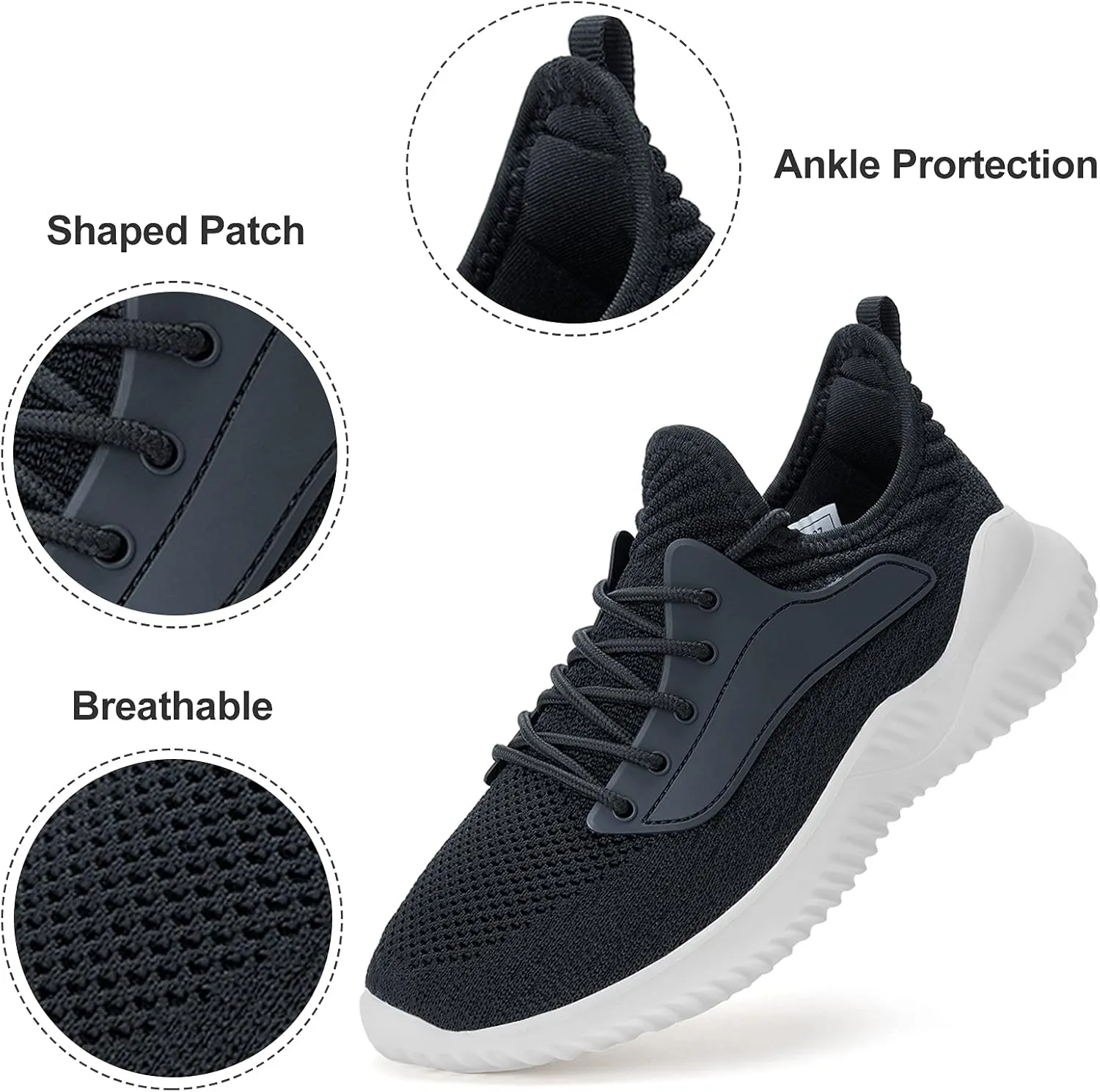 Womens Walking Shoes - Slip On Tennis Running Shoes Memory Foam Lightweight Work Sneakers for Indoor Outdoor Gym