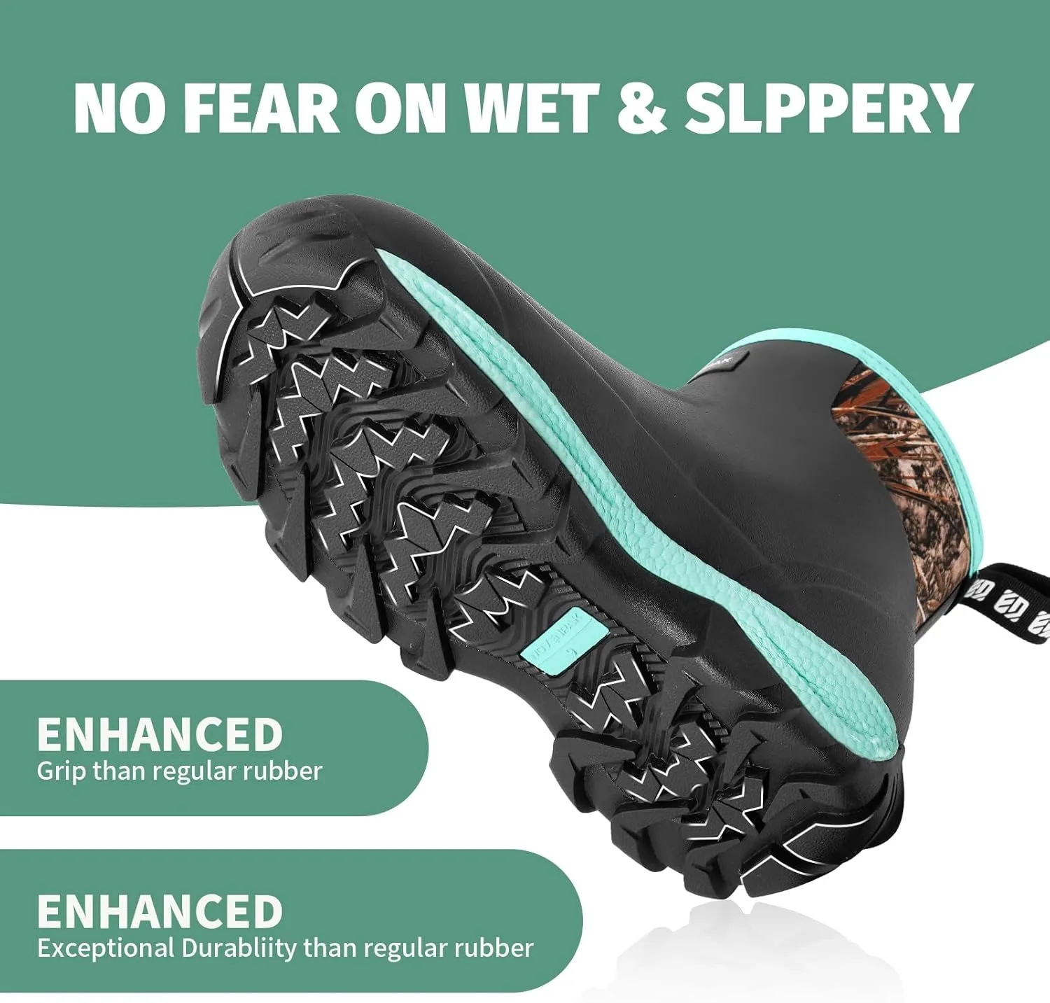 WOVENPAK Ankle Boots for Women, Rubber Rain Boots Waterproof Women, Ankle Garden Mud Boots Shoes, Rubber Boots for Women Insulated Lightweight Short Boots for Outdoor, Garden, Yard Work, Size 6-11