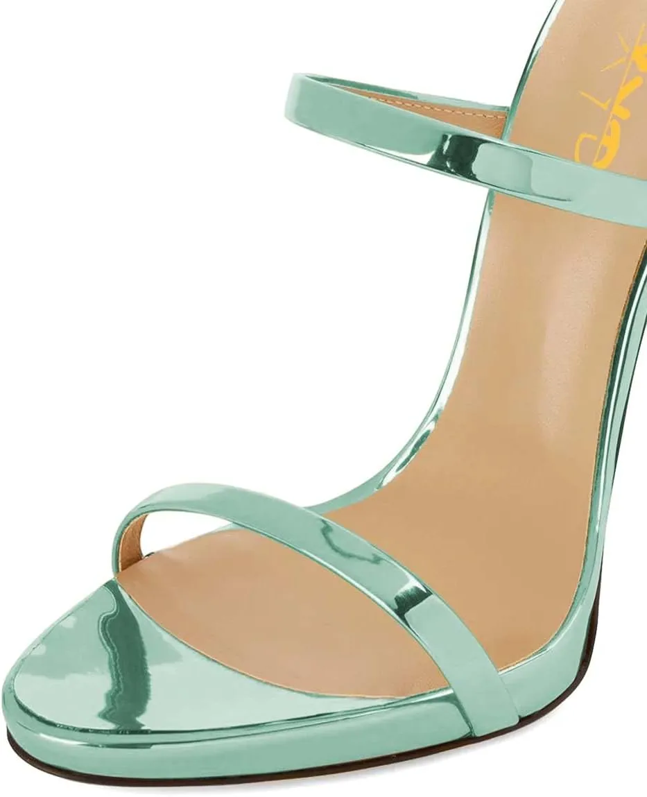 XYD Women Double Straps Slides Sandals Open Toe Golden Block Heel Platform Backless Mules Pumps for Lady Party Evening