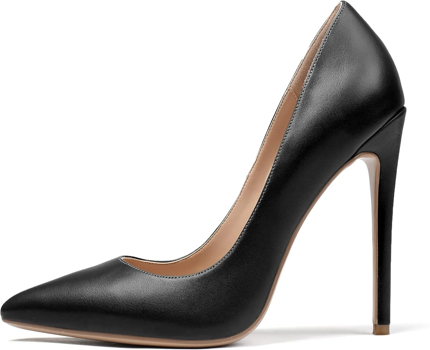 YODEKS Women's Stiletto High Heel Pumps Classic Pointed Toe Shoes Slip On Dress Shoes