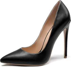 YODEKS Women's Stiletto High Heel Pumps Classic Pointed Toe Shoes Slip On Dress Shoes