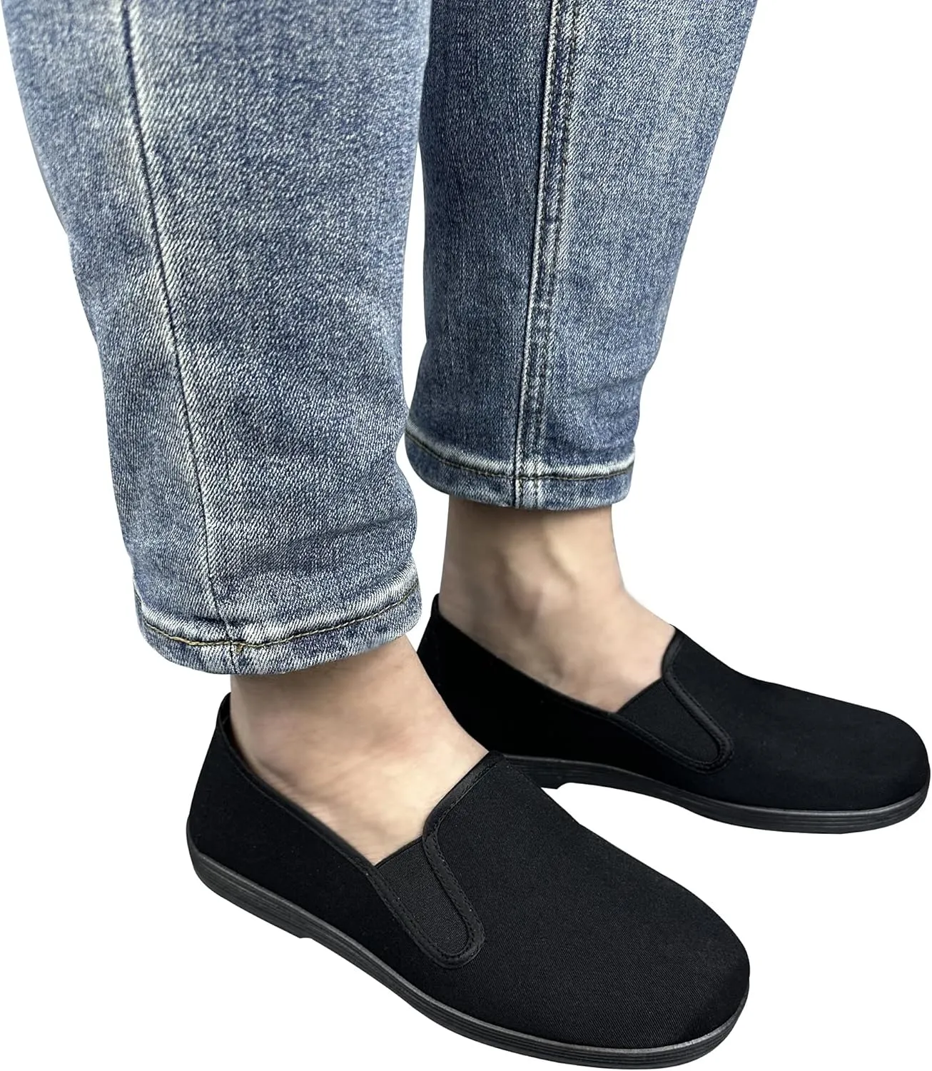 YunPeng Kung Fu Shoes Unisex Tai Chi Martial Art Karate Slip-on Chinese Traditional Old Beijing Shoes for Men Women Rubber Sole